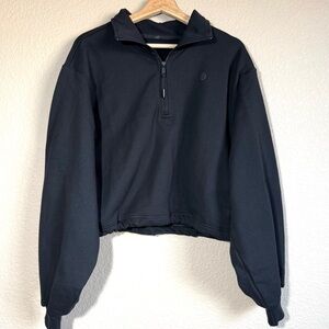 Lululemon Cotton Terry Tennis Half Zip Pullover Sweatshirt  Size M Athleisure